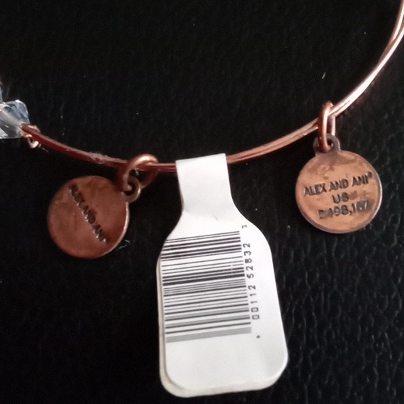 ALEX AND ANI CLEAR SWAROVSKI CRYSTAL AND ROSE GOLD TONED WIRE AND BEADS - Picture 2 of 5